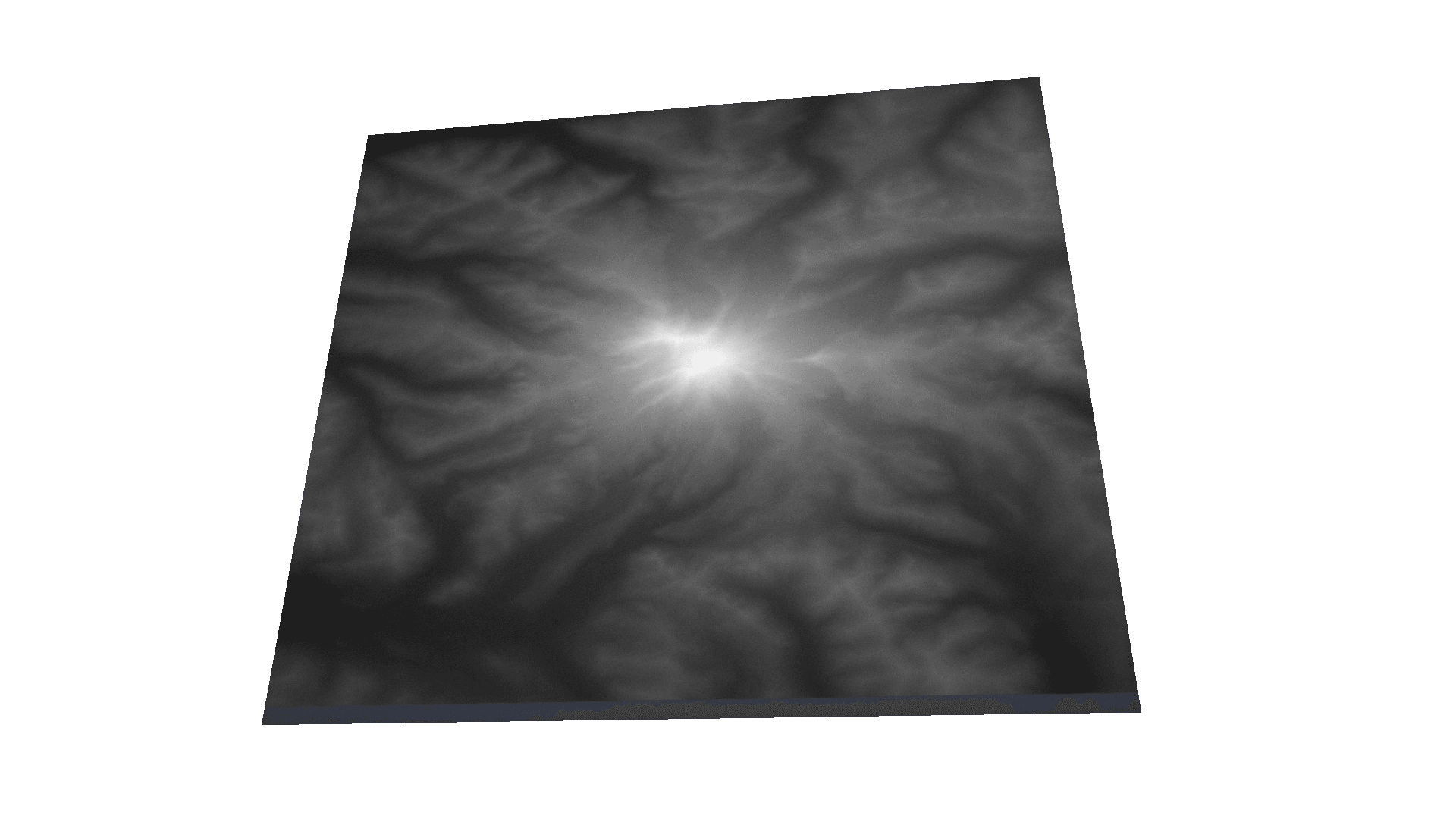 A heightmap generated from USGS elevation data
