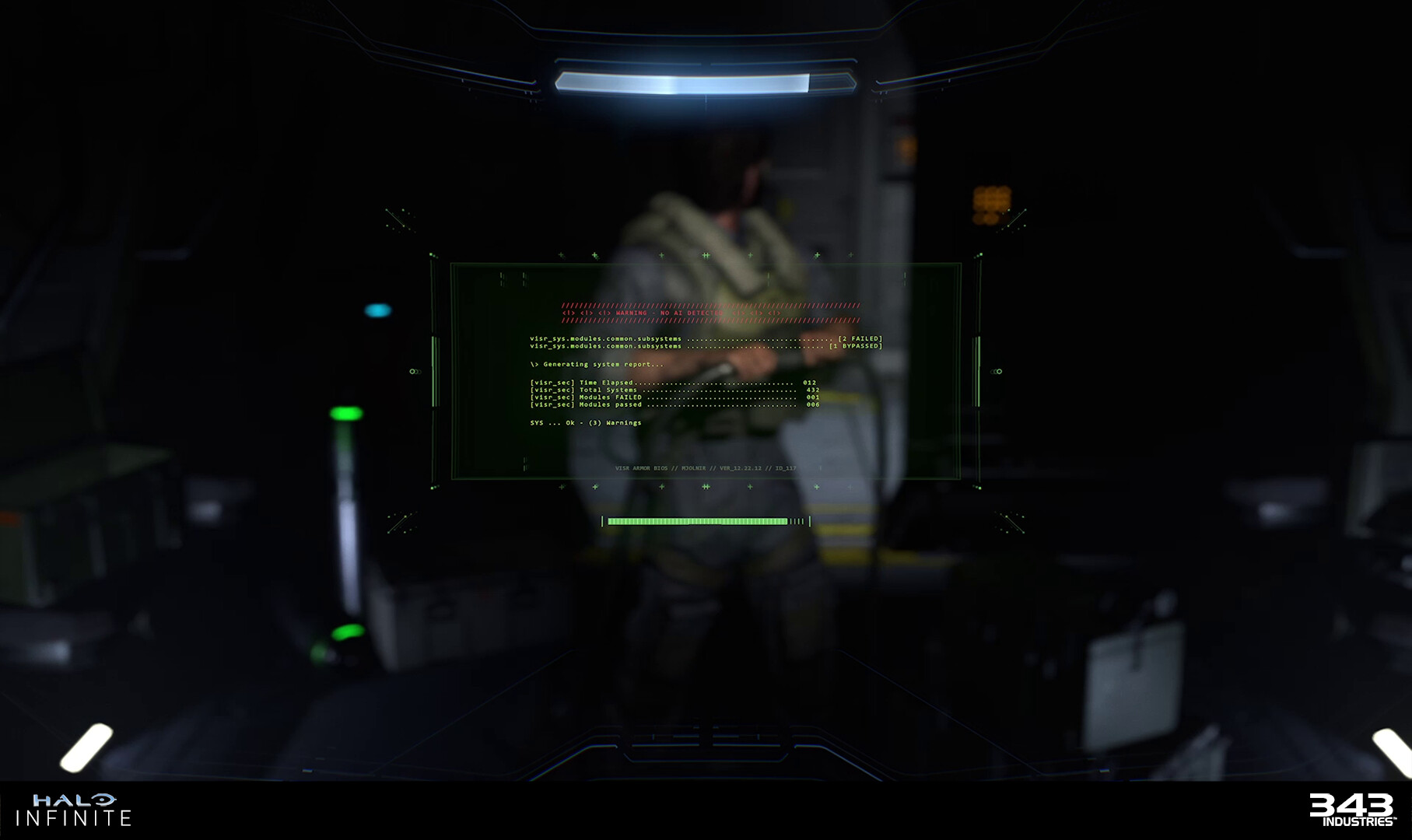 Halo Infinite UI and gameplay screenshots