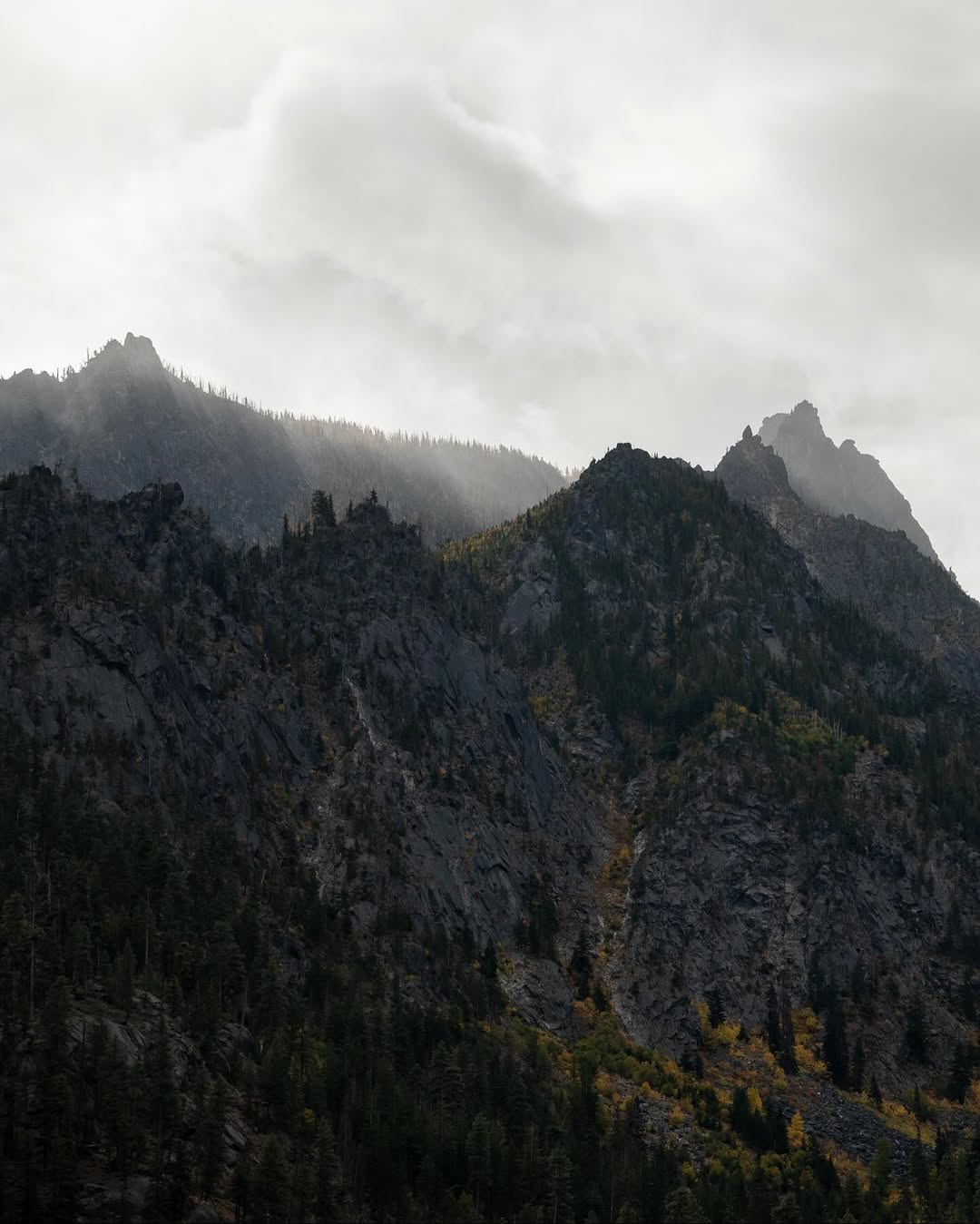 Photo by Braden League on November 23, 2025. May be an image of nature, mountain, fog and text.